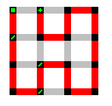 A 4x4 completed determined path